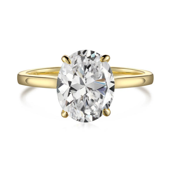 Wholesale Light Luxury Geometric S925 Sterling Silver Ring With Zircon Inlaid And Electroplating Treatment For Women