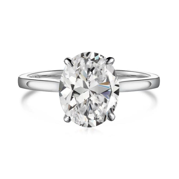 Wholesale Light Luxury Geometric S925 Sterling Silver Ring With Zircon Inlaid And Electroplating Treatment For Women