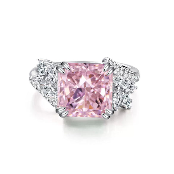 Wholesale Light Luxury Geometric S925 Sterling Silver Women's Ring With High Carbon Diamond Zircon And Electroplating Design