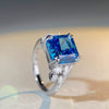 Wholesale Light Luxury Geometric S925 Sterling Silver Women's Ring With High Carbon Diamond Zircon And Electroplating Design