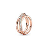 Wholesale Light Luxury Geometric Silver Electroplated Couple Rings
