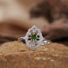 Wholesale Light Luxury Geometric Silver Pendant Necklace With Natural Gemstones
