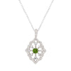 Wholesale Light Luxury Geometric Silver Pendant Necklace With Natural Gemstones