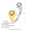 Wholesale Light Luxury Geometric Simple Double Ended Stainless Steel Electroplated Ring For Women Hand Jewelry