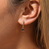 Wholesale Light Luxury Geometric Square Zircon Earrings Stainless Steel 18K Gold Plated