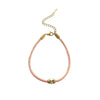 Wholesale Light Luxury Geometric Stainless Steel And Pink Crystal Beaded Women's Bracelet