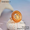 Wholesale Light Luxury Geometric Stainless Steel And Resin Ring With 18K Gold Plating For Women