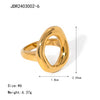 Wholesale Light Luxury Geometric Stainless Steel And Titanium Steel Jewelry Set With Pvd Furnace Vacuum Real Gold Plating For Women