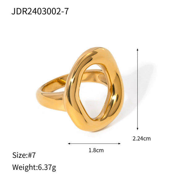 Wholesale Light Luxury Geometric Stainless Steel And Titanium Steel Jewelry Set With Pvd Furnace Vacuum Real Gold Plating For Women