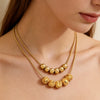 Wholesale Light Luxury Geometric Stainless Steel And Titanium Steel Necklace For Women With Vacuum Plating In The Furnace