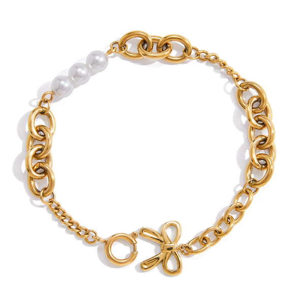 Wholesale Light Luxury Geometric Stainless Steel Electroplated Bracelet For Women