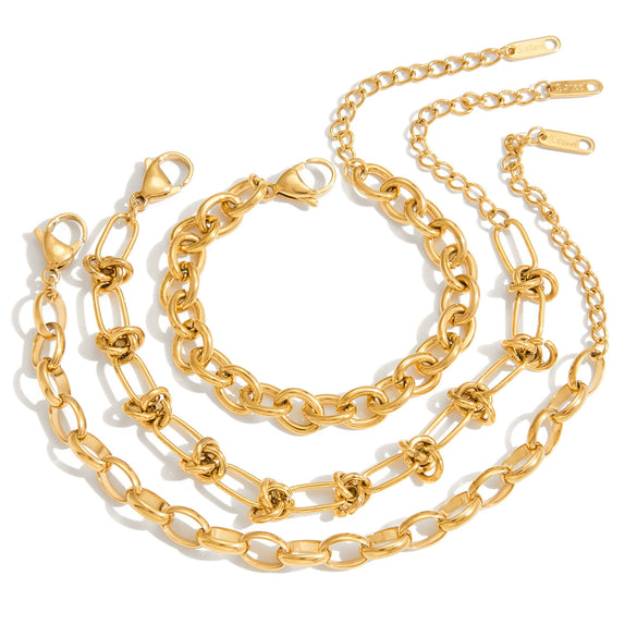 Wholesale Light Luxury Geometric Stainless Steel Electroplated Bracelets For Women