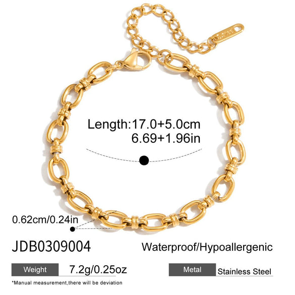 Wholesale Light Luxury Geometric Stainless Steel Electroplated Bracelets For Women