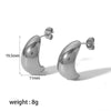Wholesale Light Luxury Geometric Stainless Steel Electroplated Casting Earrings For Women