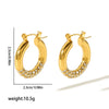 Wholesale Light Luxury Geometric Stainless Steel Electroplated Earrings For Women