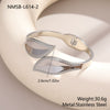 Wholesale Light Luxury Geometric Stainless Steel Electroplated Encrusted Open Bracelet For Women