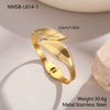 Wholesale Light Luxury Geometric Stainless Steel Electroplated Encrusted Open Bracelet For Women