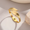 Wholesale Light Luxury Geometric Stainless Steel Electroplated Encrusted Open Bracelet For Women