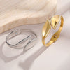Wholesale Light Luxury Geometric Stainless Steel Electroplated Encrusted Open Bracelet For Women