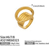 Wholesale Light Luxury Geometric Stainless Steel Electroplated Finger Ring Set For Women