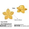 Wholesale Light Luxury Geometric Stainless Steel Electroplated Floral Ring Set For Women