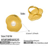 Wholesale Light Luxury Geometric Stainless Steel Electroplated Floral Ring Set For Women
