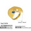 Wholesale Light Luxury Geometric Stainless Steel Electroplated Floral Ring Set For Women