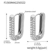 Wholesale Light Luxury Geometric Stainless Steel Electroplated Full Diamond Zircon Earrings For Women