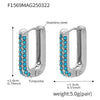 Wholesale Light Luxury Geometric Stainless Steel Electroplated Full Diamond Zircon Earrings For Women