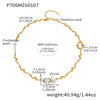 Wholesale Light Luxury Geometric Stainless Steel Electroplated Horseeye Zircon And Pearl Pendant Clavicle Necklace For Women