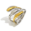 Wholesale Light Luxury Geometric Stainless Steel Electroplated 18K Gold Multilayer Ring For Women