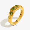 Wholesale Light Luxury Geometric Stainless Steel Electroplated 18K Gold Ring Bracelet For Women And Versatile Use