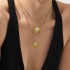 Wholesale Light Luxury Geometric Stainless Steel Electroplated 18K Gold Sun Pendant Necklace For Women