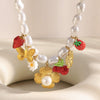 Wholesale Light Luxury Geometric Stainless Steel Electroplated Necklace For Women