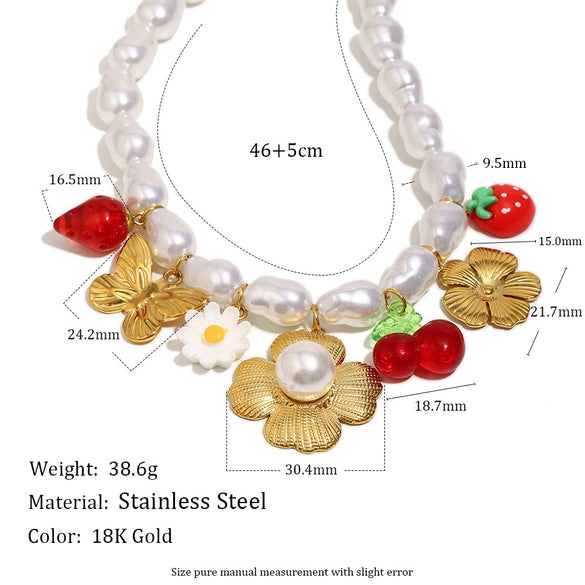 Wholesale Light Luxury Geometric Stainless Steel Electroplated Necklace For Women