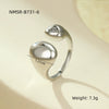 Wholesale Light Luxury Geometric Stainless Steel Electroplated Open Design Rings For Women