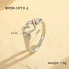 Wholesale Light Luxury Geometric Stainless Steel Electroplated Open Design Rings For Women