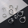 Wholesale Light Luxury Geometric Stainless Steel Electroplated Open Design Rings For Women