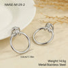 Wholesale Light Luxury Geometric Stainless Steel Electroplated Open Design Rings For Women