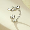 Wholesale Light Luxury Geometric Stainless Steel Electroplated Open Design Rings For Women