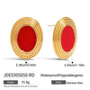 Wholesale Light Luxury Geometric Stainless Steel Electroplated Oval Thread Earrings For Women