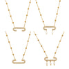 Wholesale Light Luxury Geometric Stainless Steel Electroplated Paperclip Tassel Freshwater Pearl Necklace For Women
