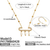 Wholesale Light Luxury Geometric Stainless Steel Electroplated Paperclip Tassel Freshwater Pearl Necklace For Women