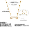 Wholesale Light Luxury Geometric Stainless Steel Electroplated Paperclip Tassel Freshwater Pearl Necklace For Women