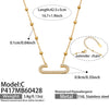 Wholesale Light Luxury Geometric Stainless Steel Electroplated Paperclip Tassel Freshwater Pearl Necklace For Women