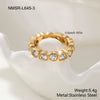 Wholesale Light Luxury Geometric Stainless Steel Electroplated Ring For Women