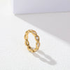 Wholesale Light Luxury Geometric Stainless Steel Electroplated Ring For Women