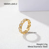 Wholesale Light Luxury Geometric Stainless Steel Electroplated Ring For Women