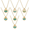 Wholesale Light Luxury Geometric Stainless Steel Electroplated Round Pendant Necklace For Women