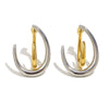 Wholesale Light Luxury Geometric Stainless Steel Electroplated Split Fishhook Earrings For Women